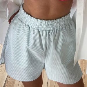 Djerf Avenue Breezy Shorts Green Stripe